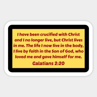 Bible Verse Galatians 2:20 Sticker